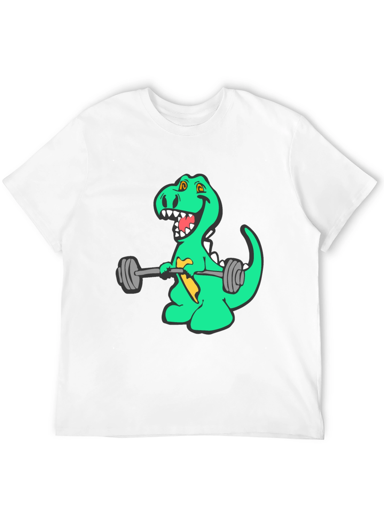 Dino Lifting Weights Graphic Tee - Black