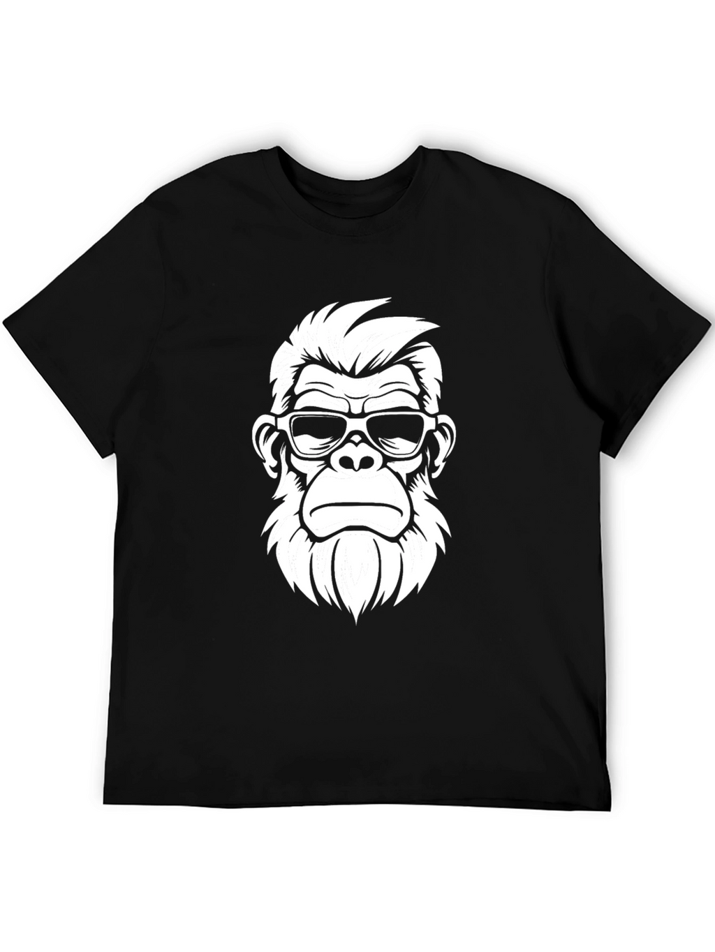 Cool Ape Graphic Tee - Black Cotton T-Shirt