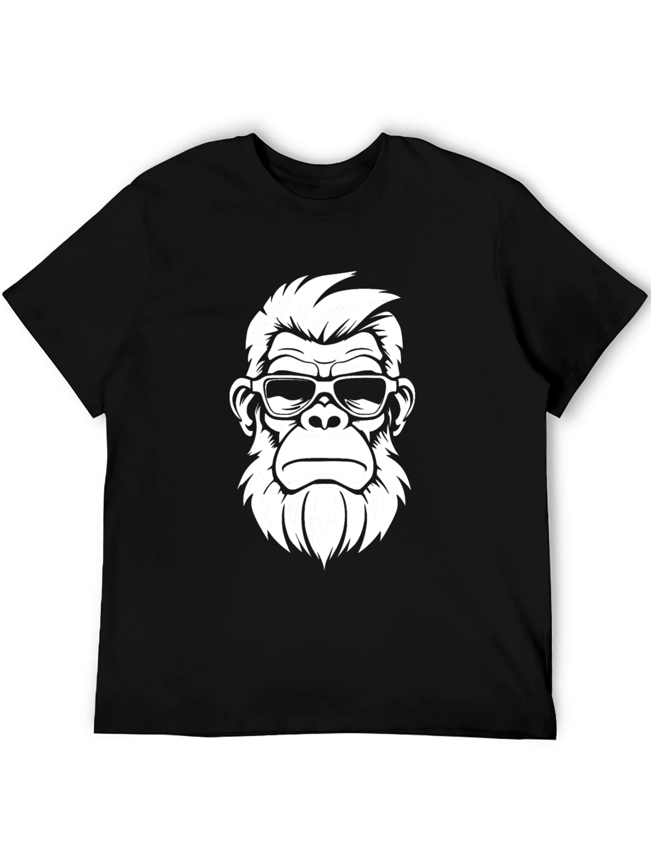 Cool Ape Graphic Tee - Black Cotton T-Shirt