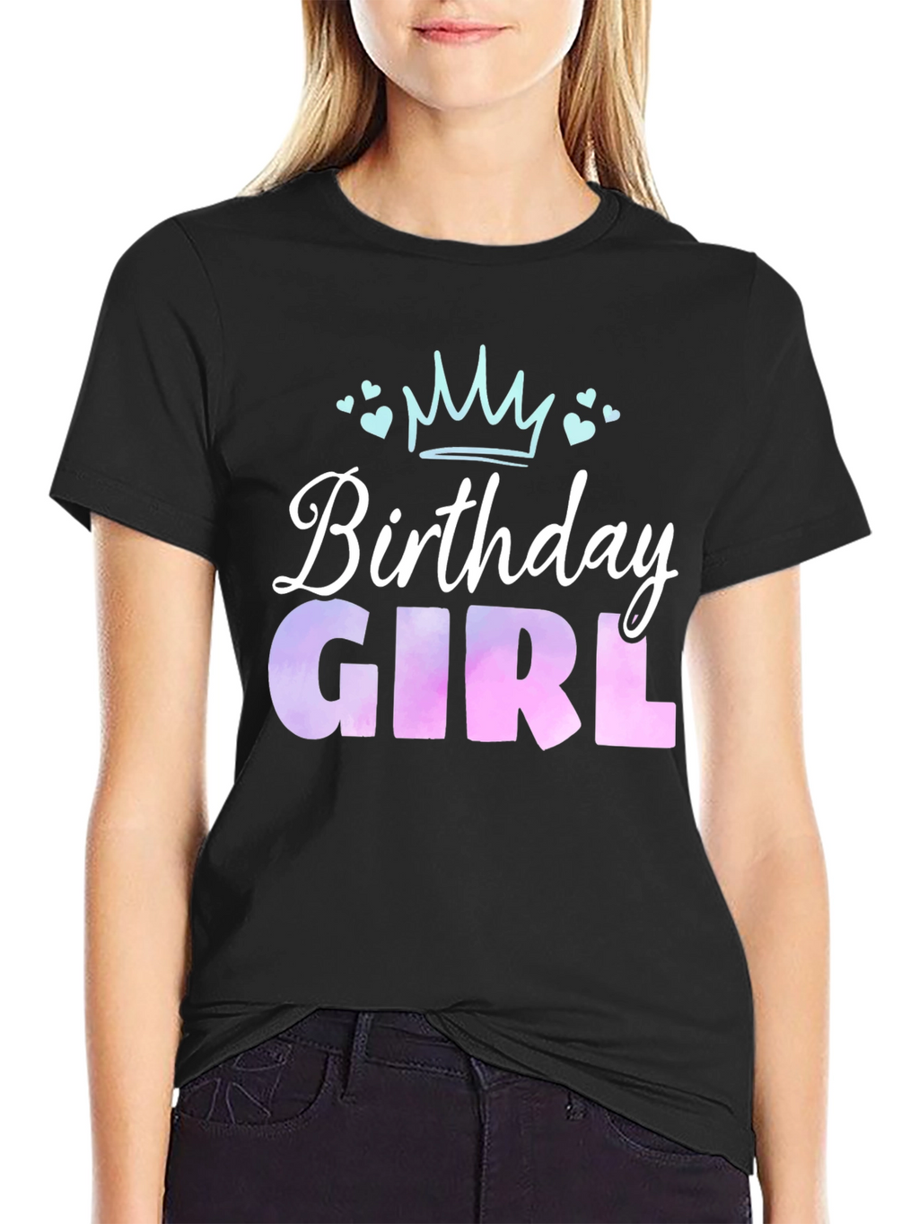 Birthday Girl T-Shirt - Cute Crown Design
