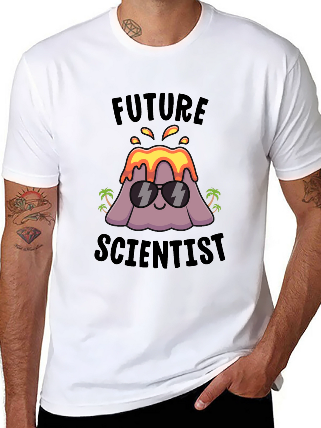 Future Scientist Volcano Graphic T-Shirt