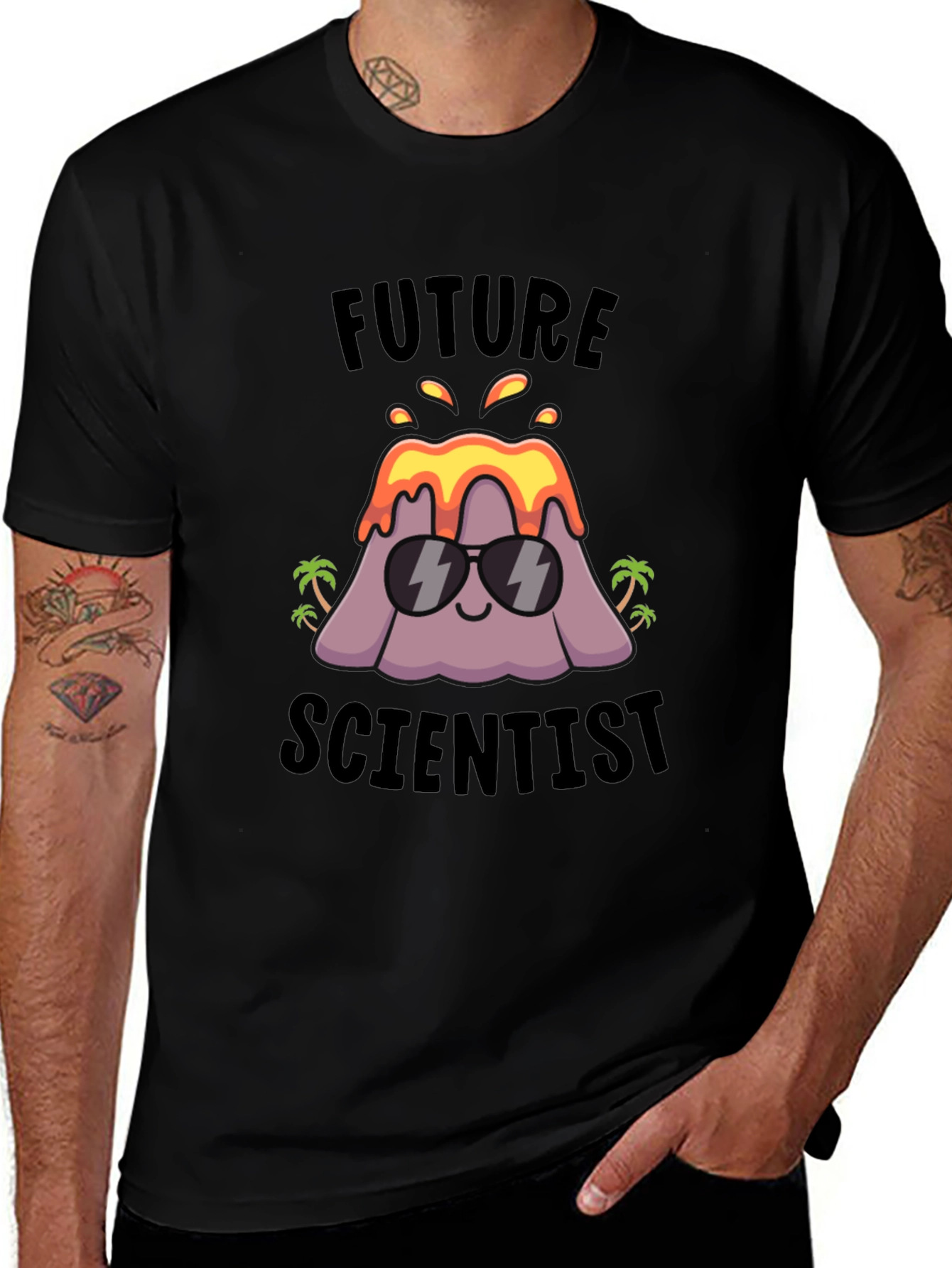 Future Scientist Volcano Graphic T-Shirt