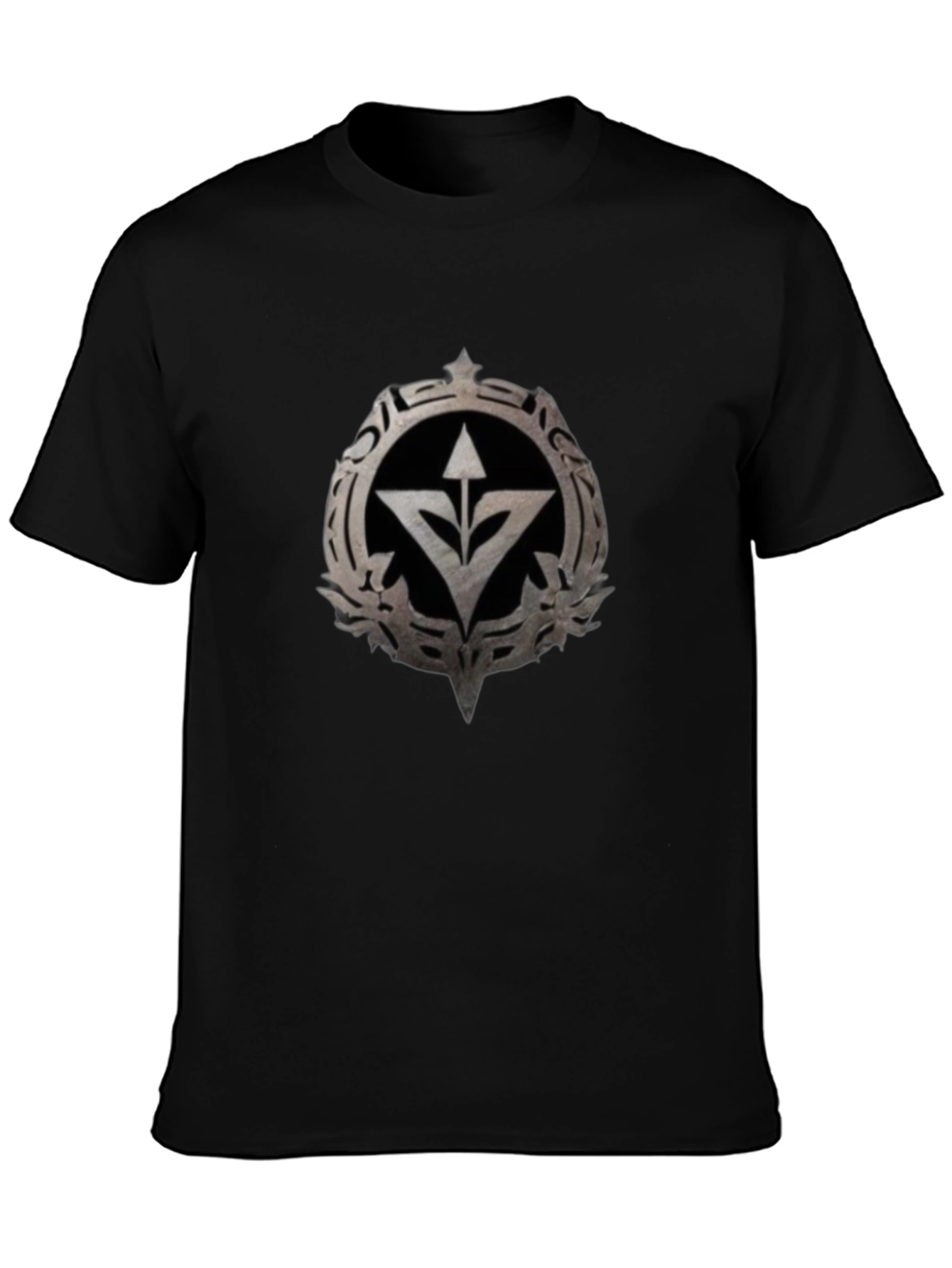 Graphic Tee - Arrow & Emblem Black T-Shirt