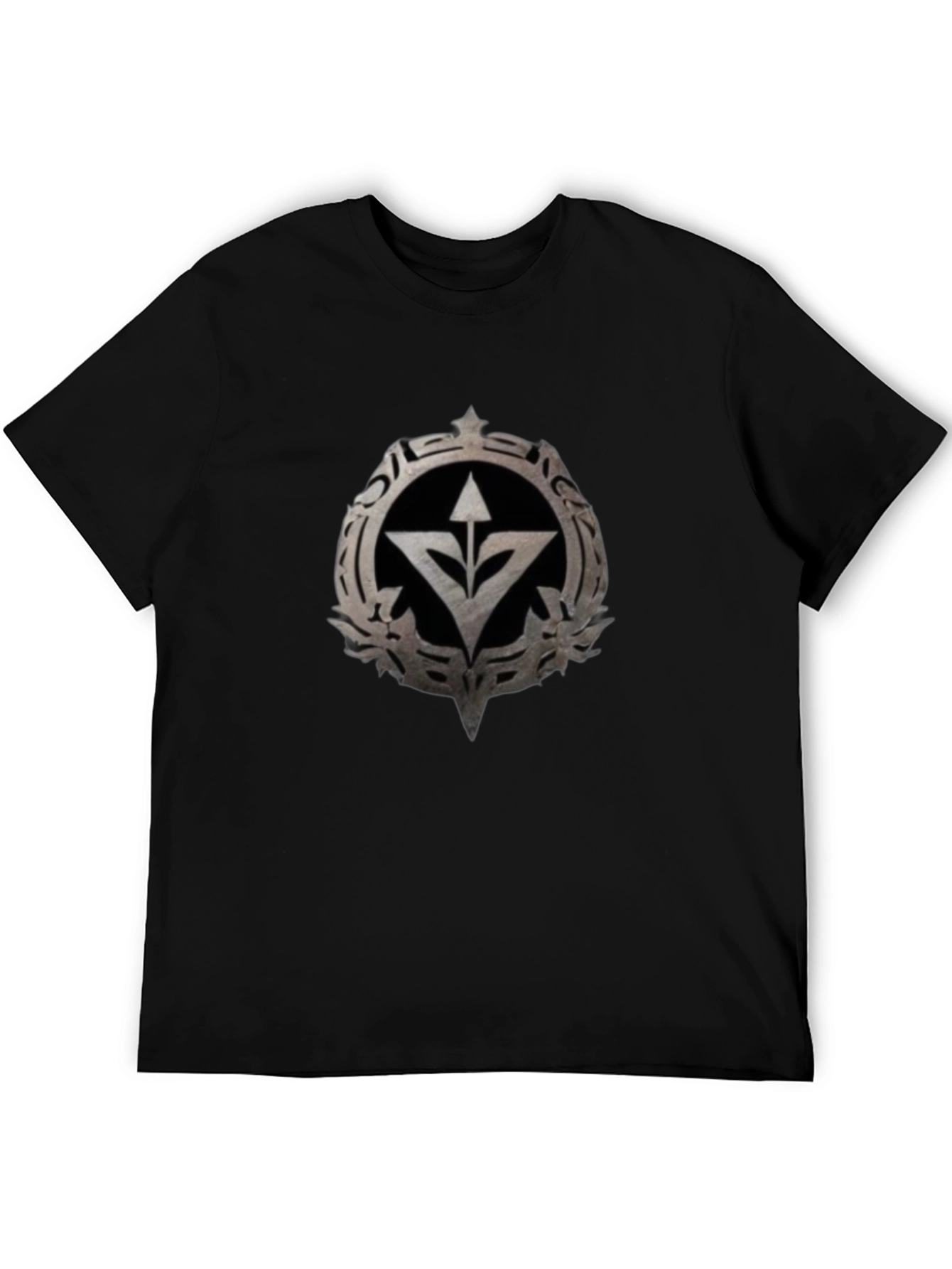 Graphic Tee - Arrow & Emblem Black T-Shirt