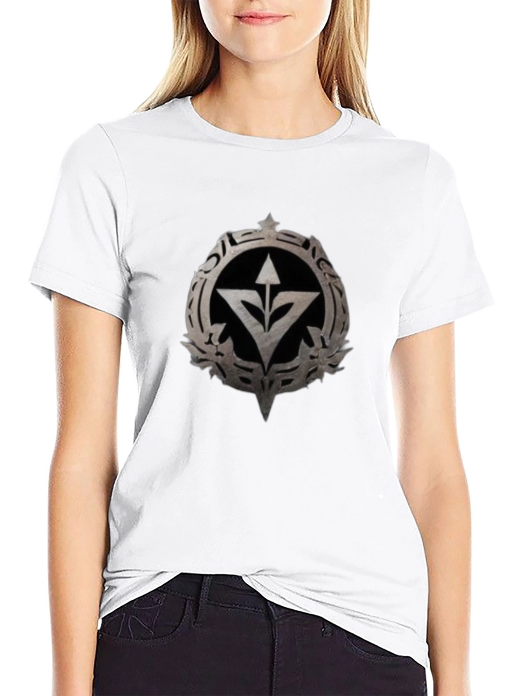 Graphic Tee - Arrow & Emblem Black T-Shirt