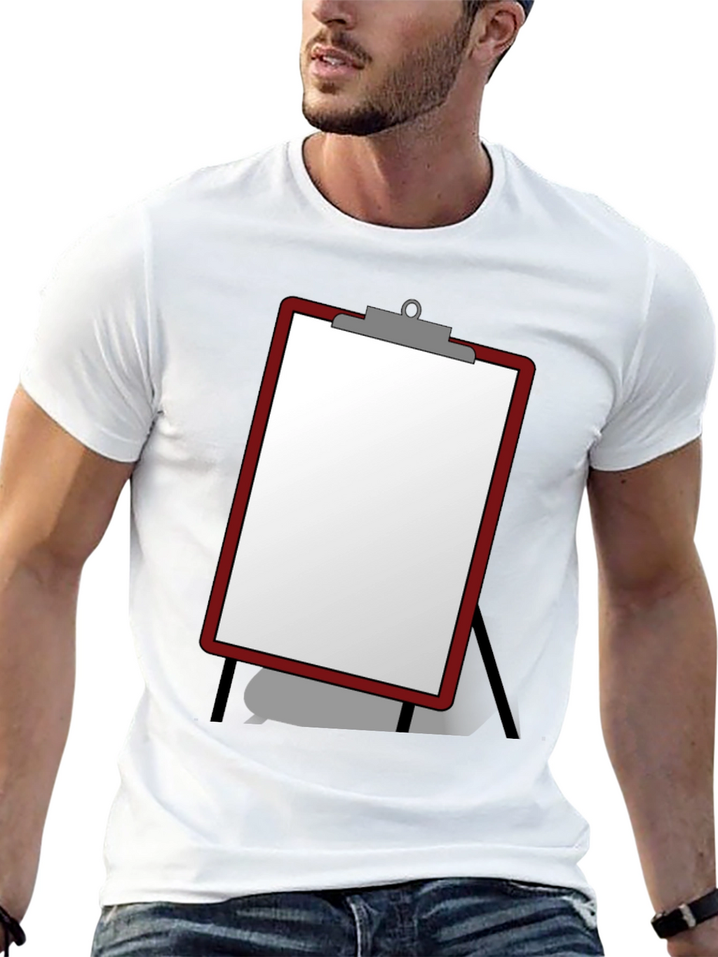 Clipboard Graphic Black T-Shirt - Mens Casual Wear