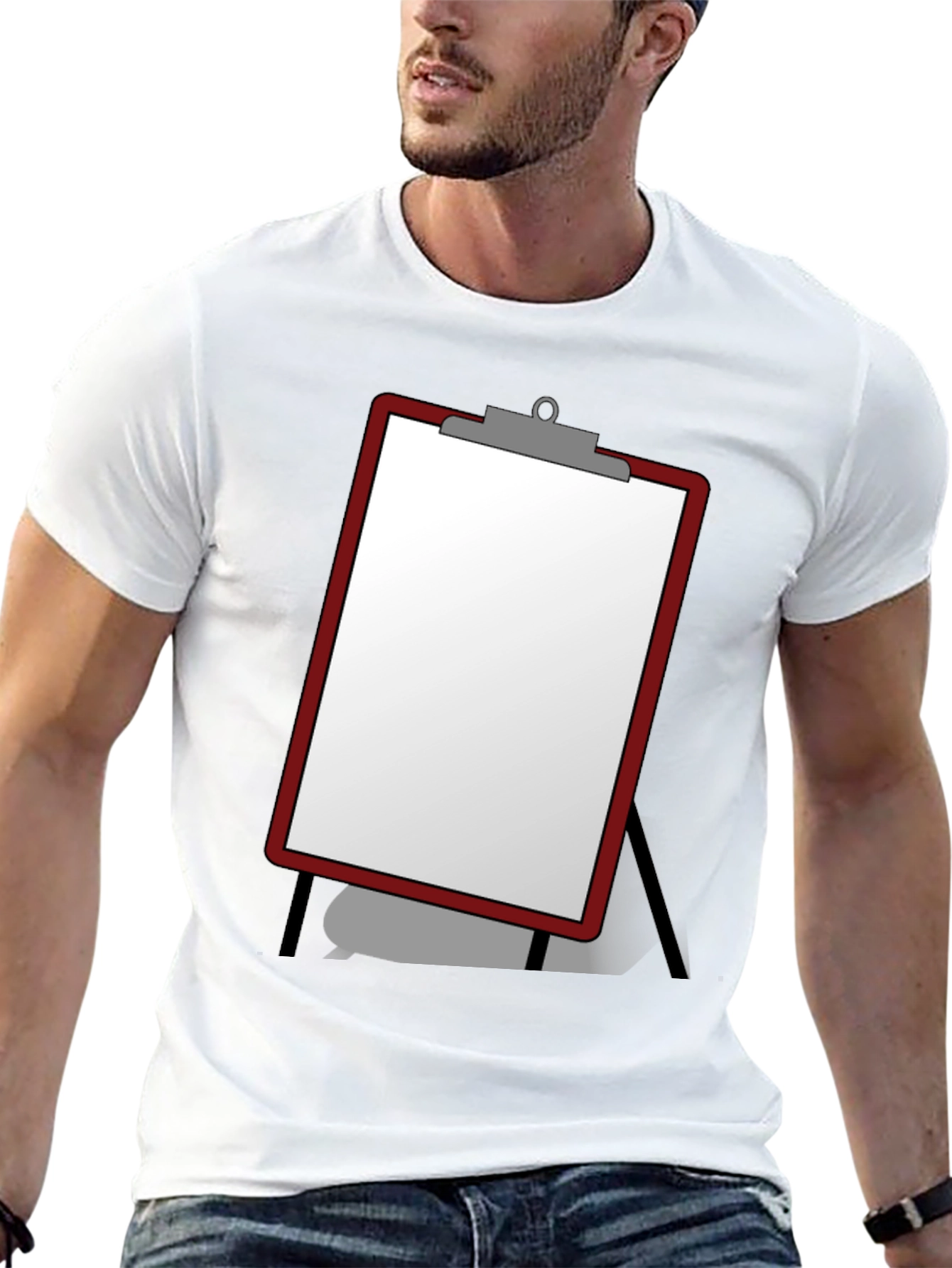 Clipboard Graphic Black T-Shirt - Mens Casual Wear
