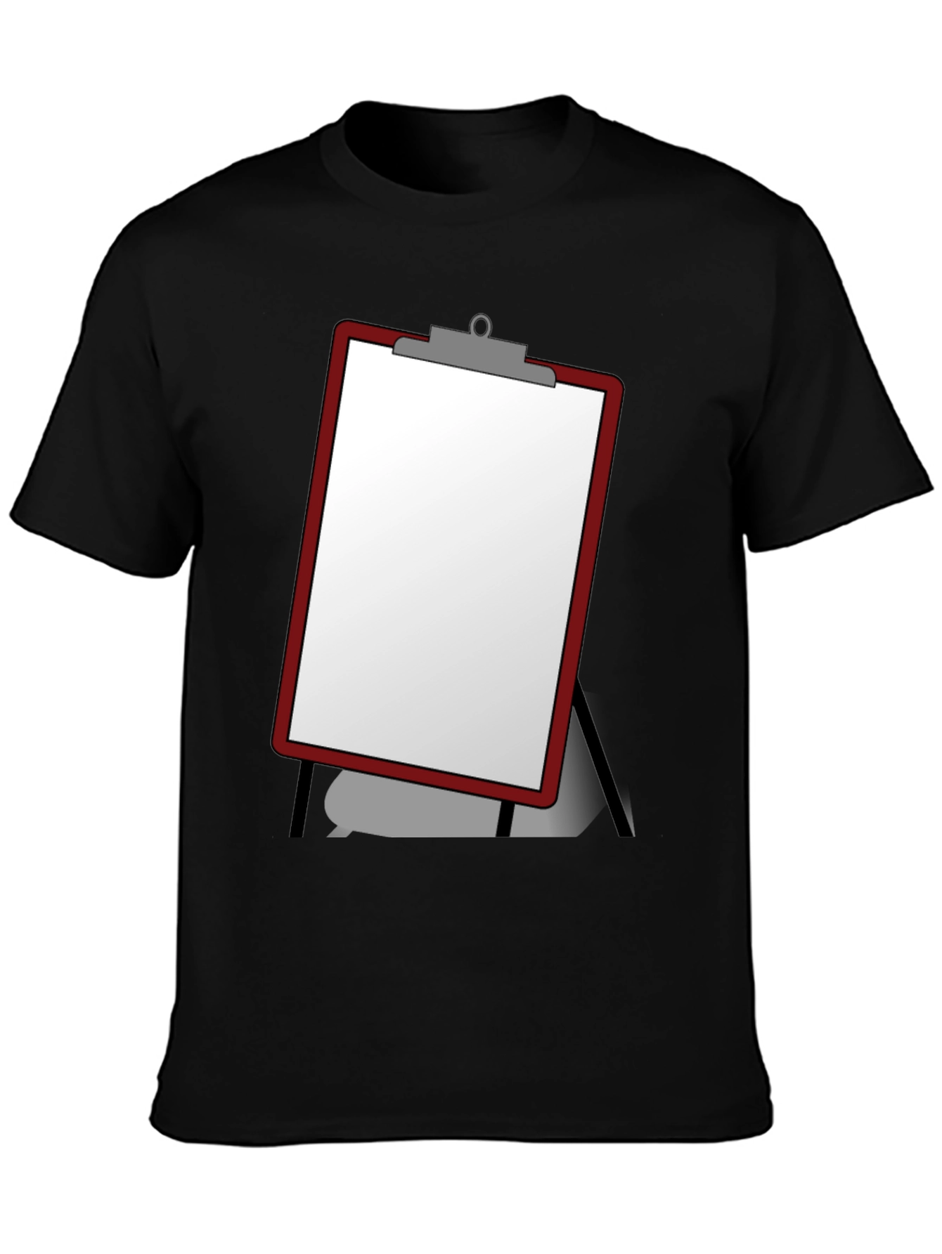 Clipboard Graphic Black T-Shirt - Mens Casual Wear