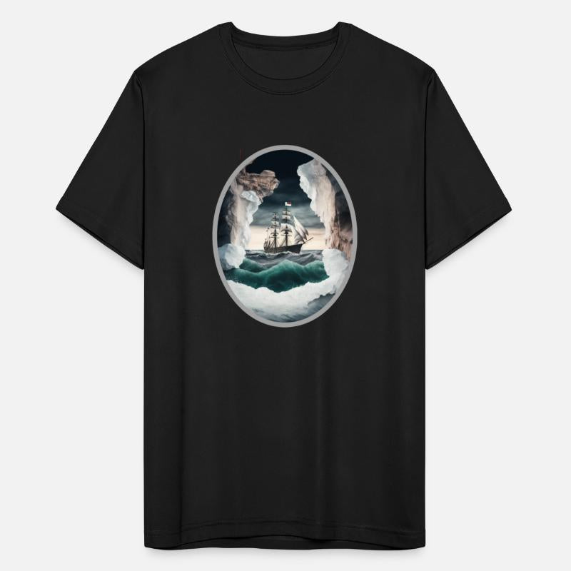 An Old Ship Battling the Elements