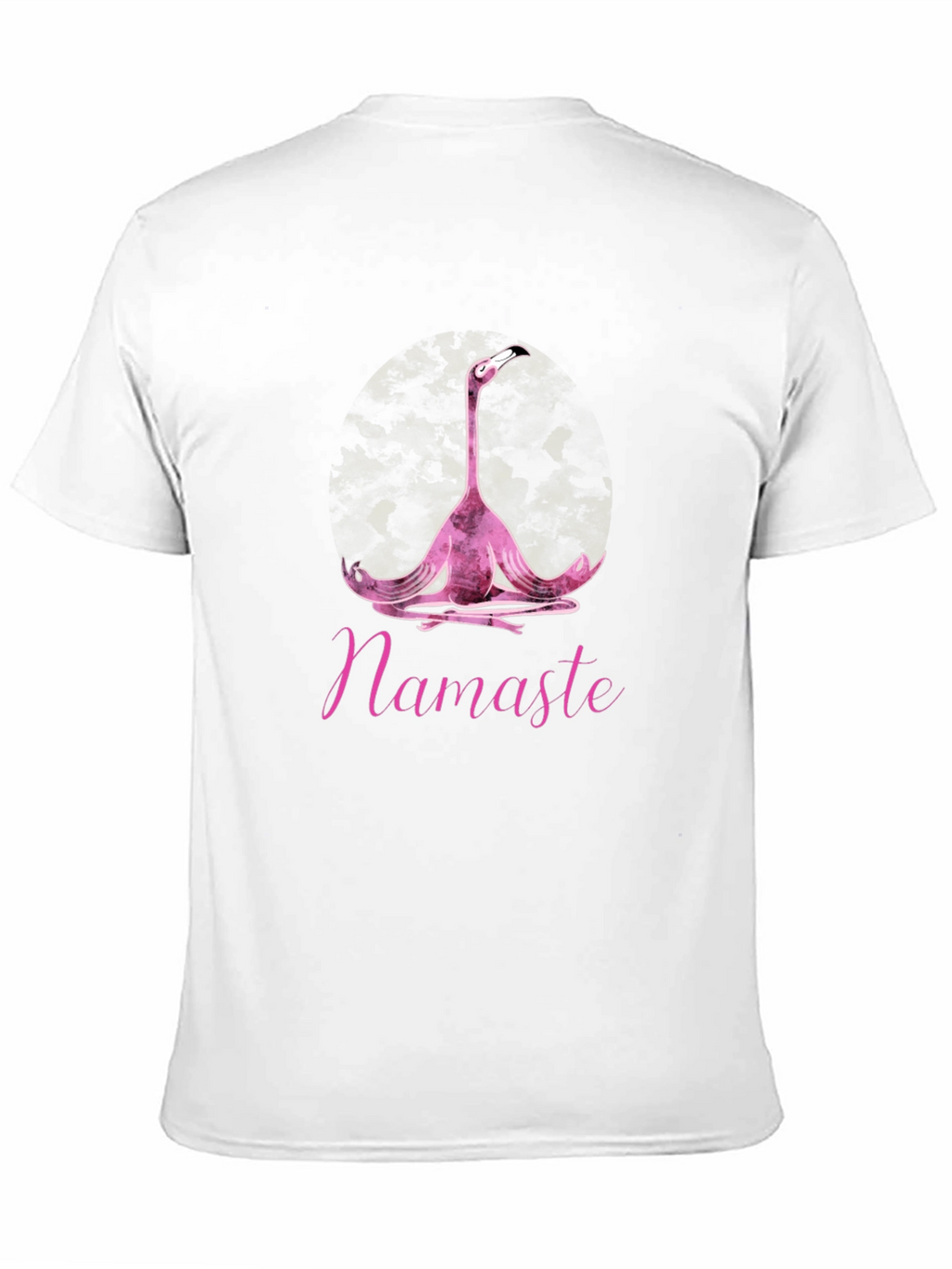 Namaste Yoga Flamingo T-Shirt - Black Cotton Tee