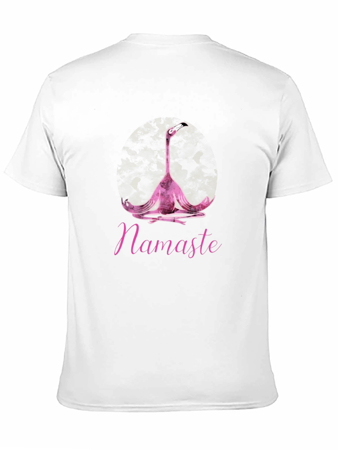 Namaste Yoga Flamingo T-Shirt - Black Cotton Tee