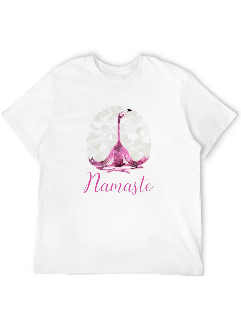 Namaste Yoga Flamingo T-Shirt - Black Cotton Tee