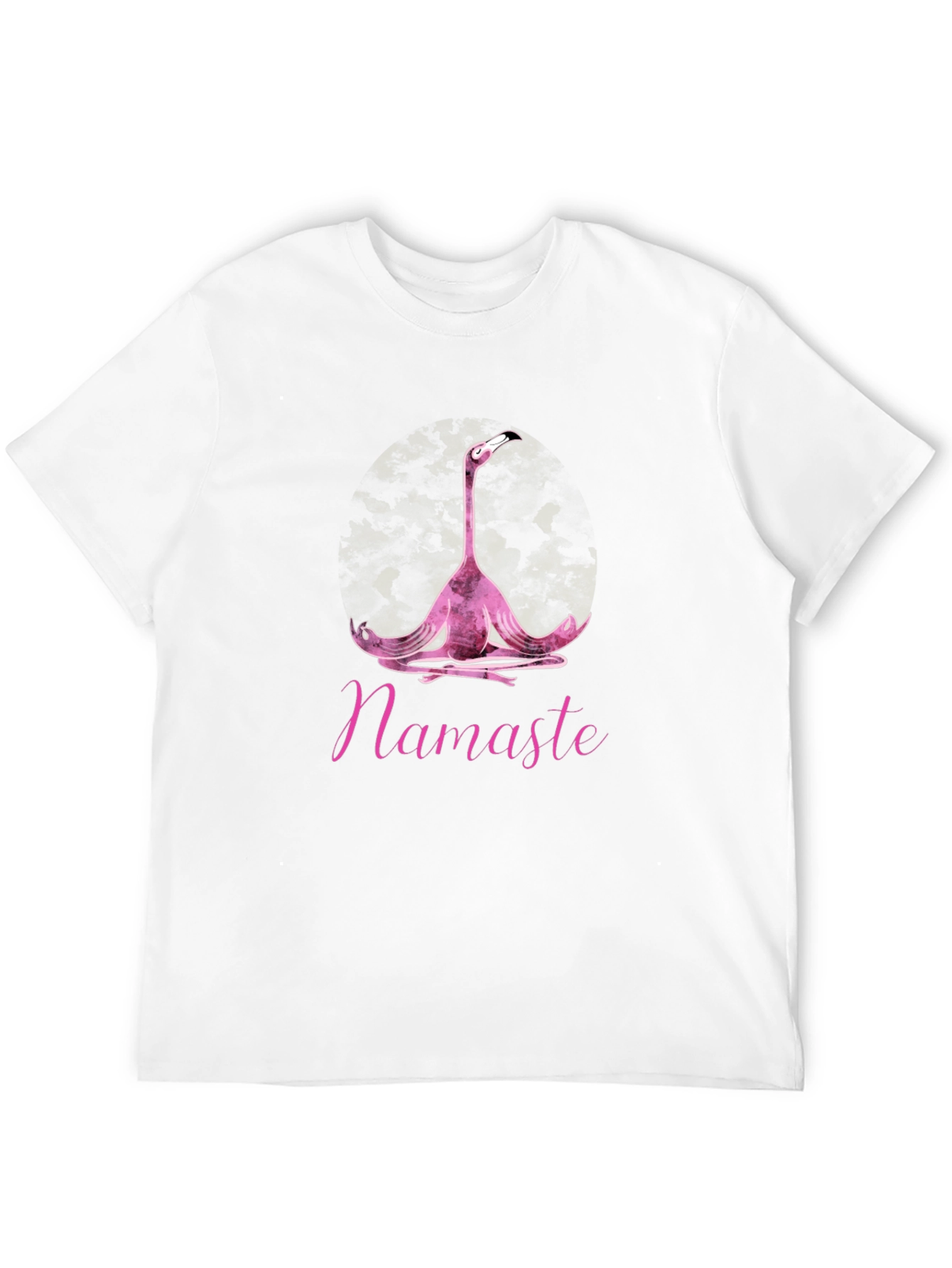 Namaste Yoga Flamingo T-Shirt - Black Cotton Tee