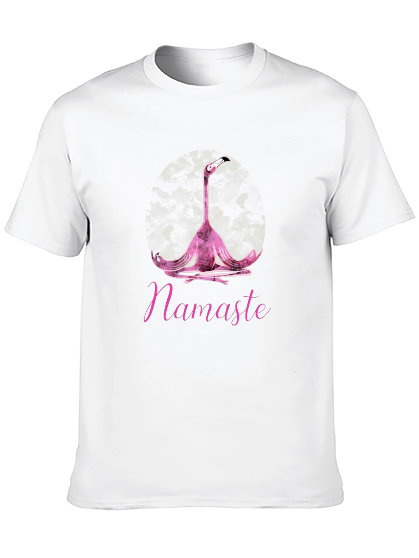 Namaste Yoga Flamingo T-Shirt - Black Cotton Tee