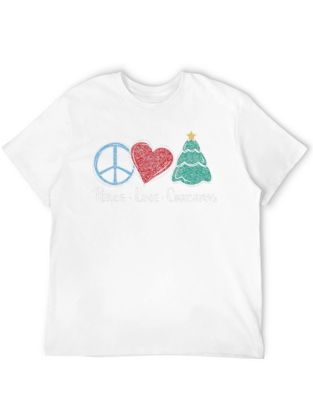 Peace Love Christmas Graphic T-Shirt