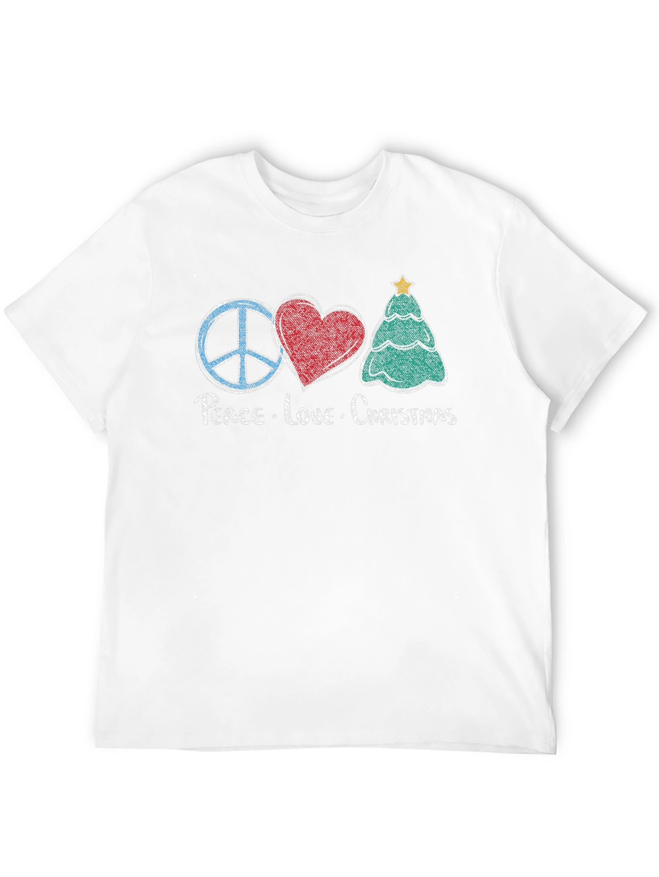 Peace Love Christmas Graphic T-Shirt