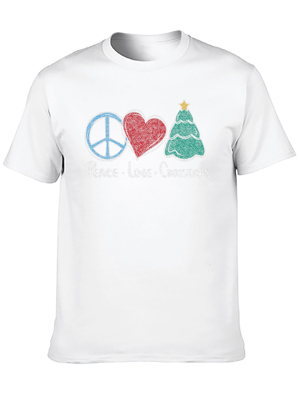 Peace Love Christmas Graphic T-Shirt