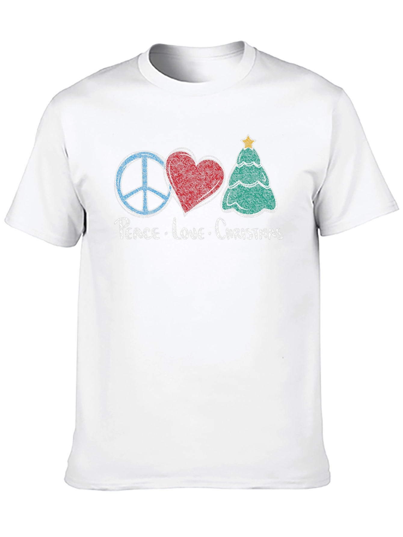 Peace Love Christmas Graphic T-Shirt