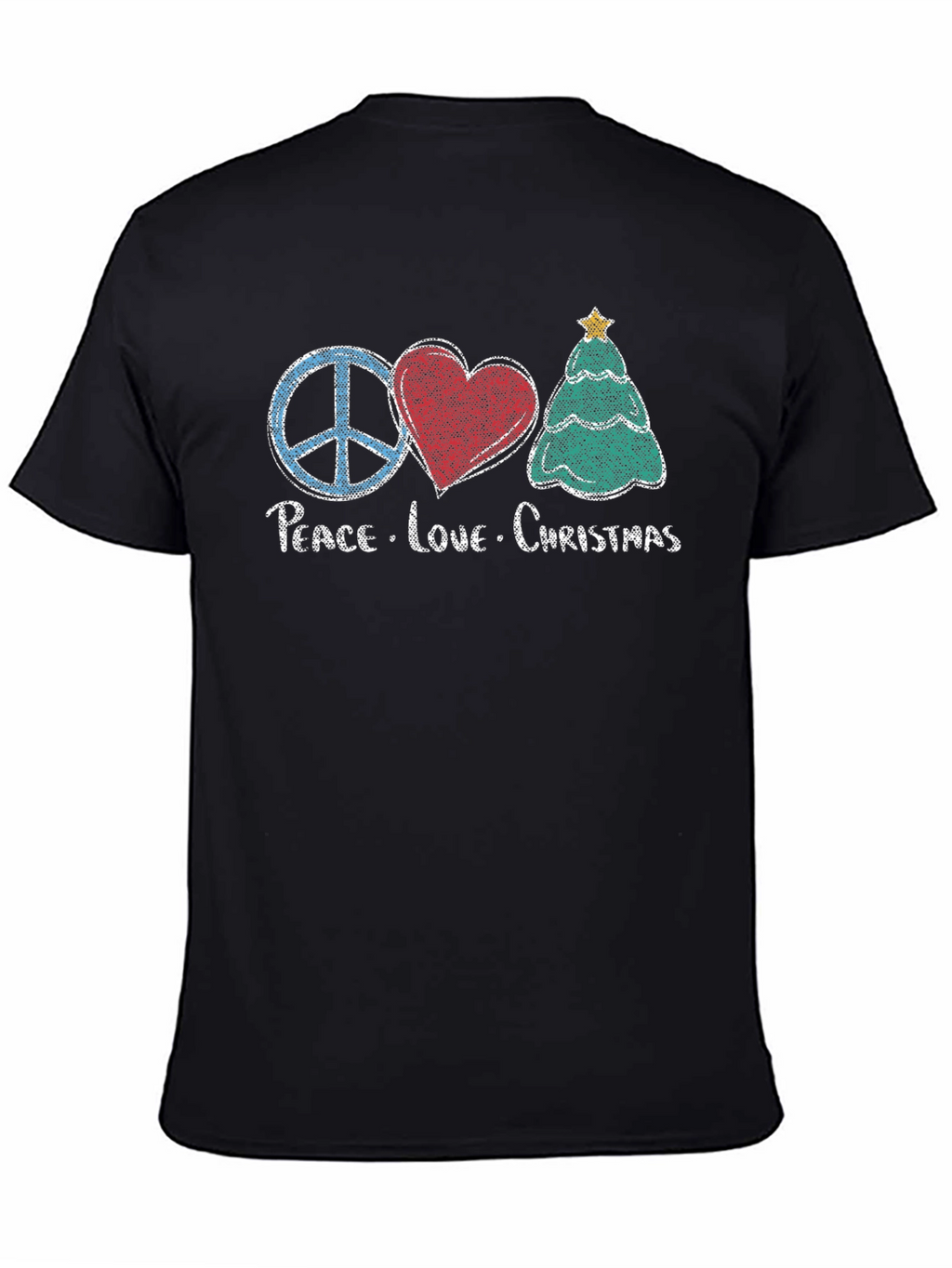 Peace Love Christmas Graphic T-Shirt