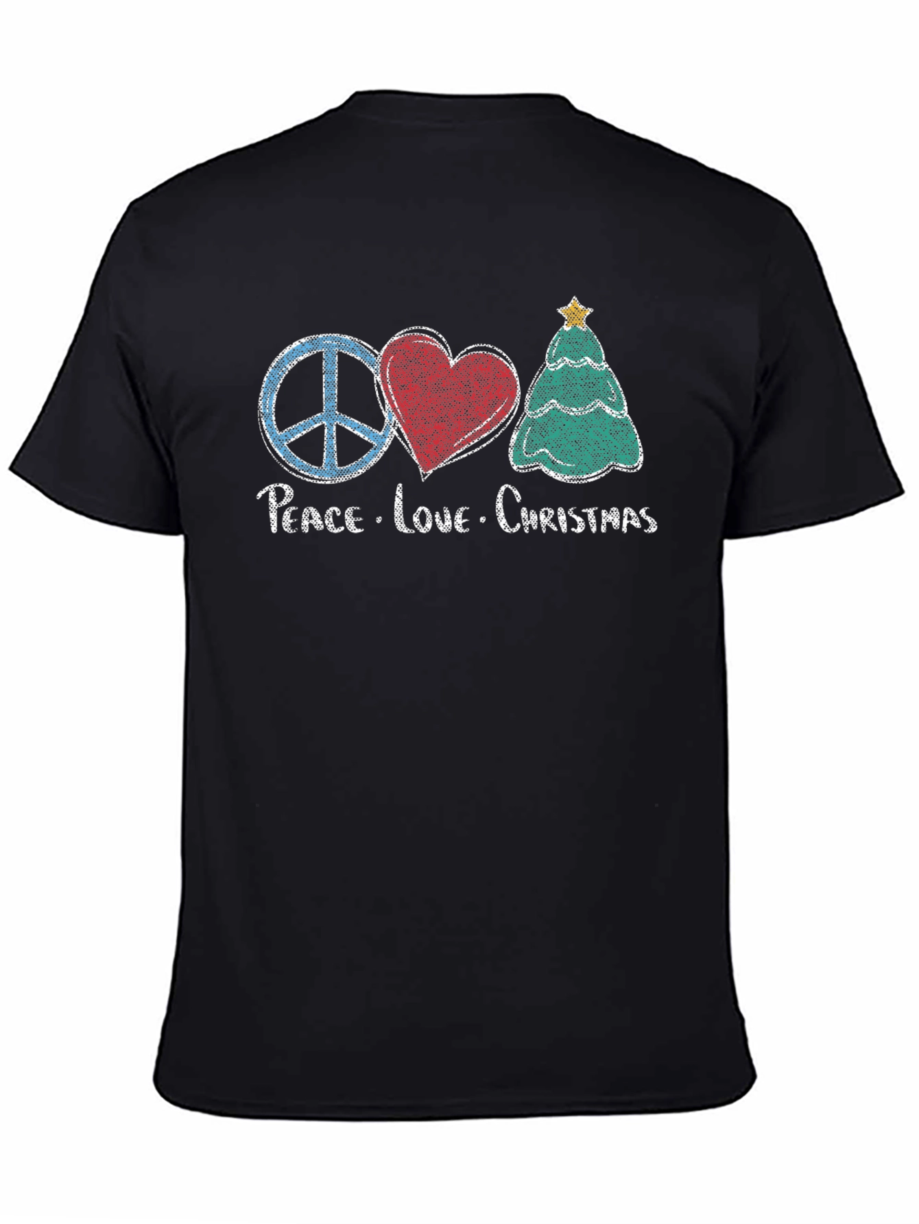 Peace Love Christmas Graphic T-Shirt