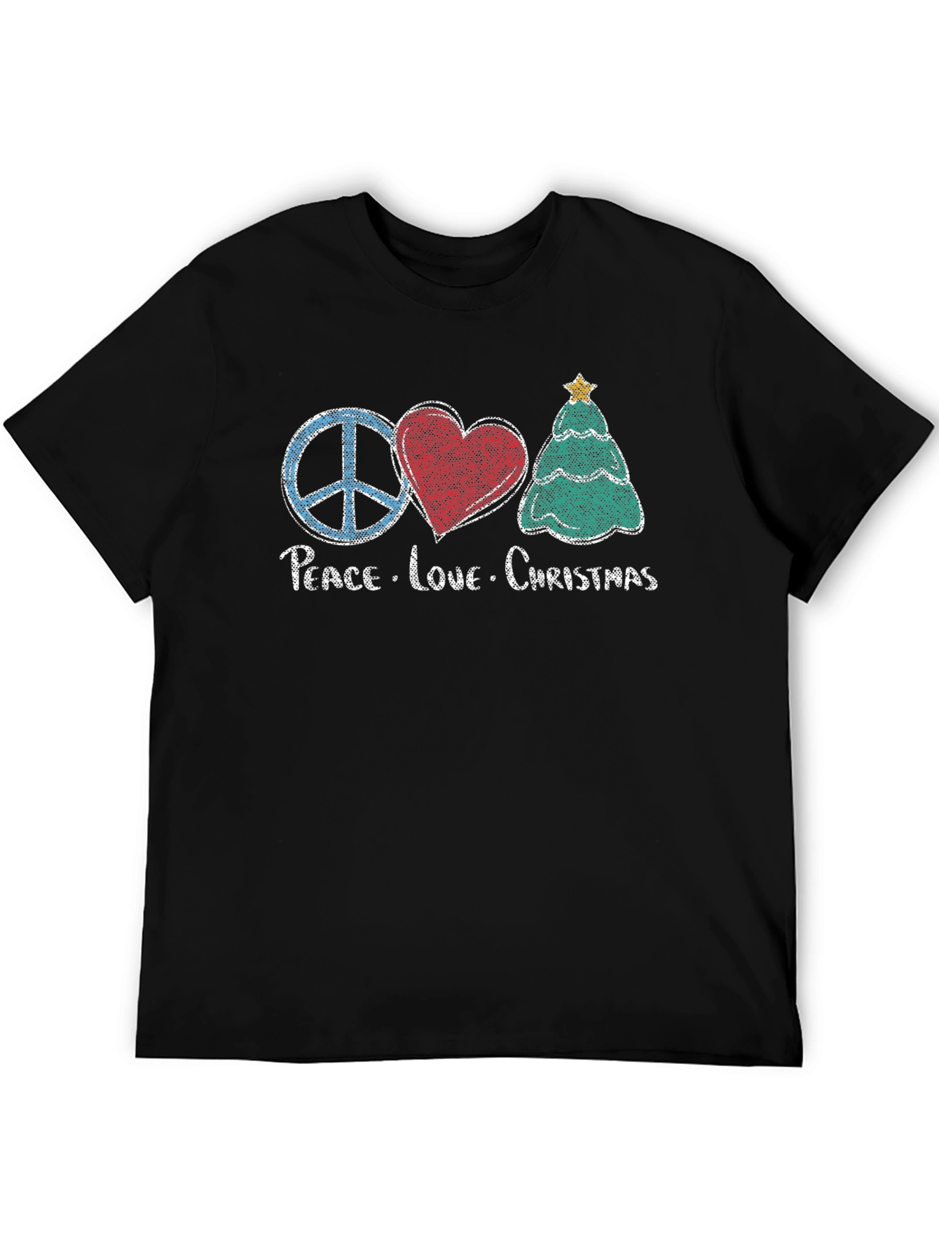 Peace Love Christmas Graphic T-Shirt