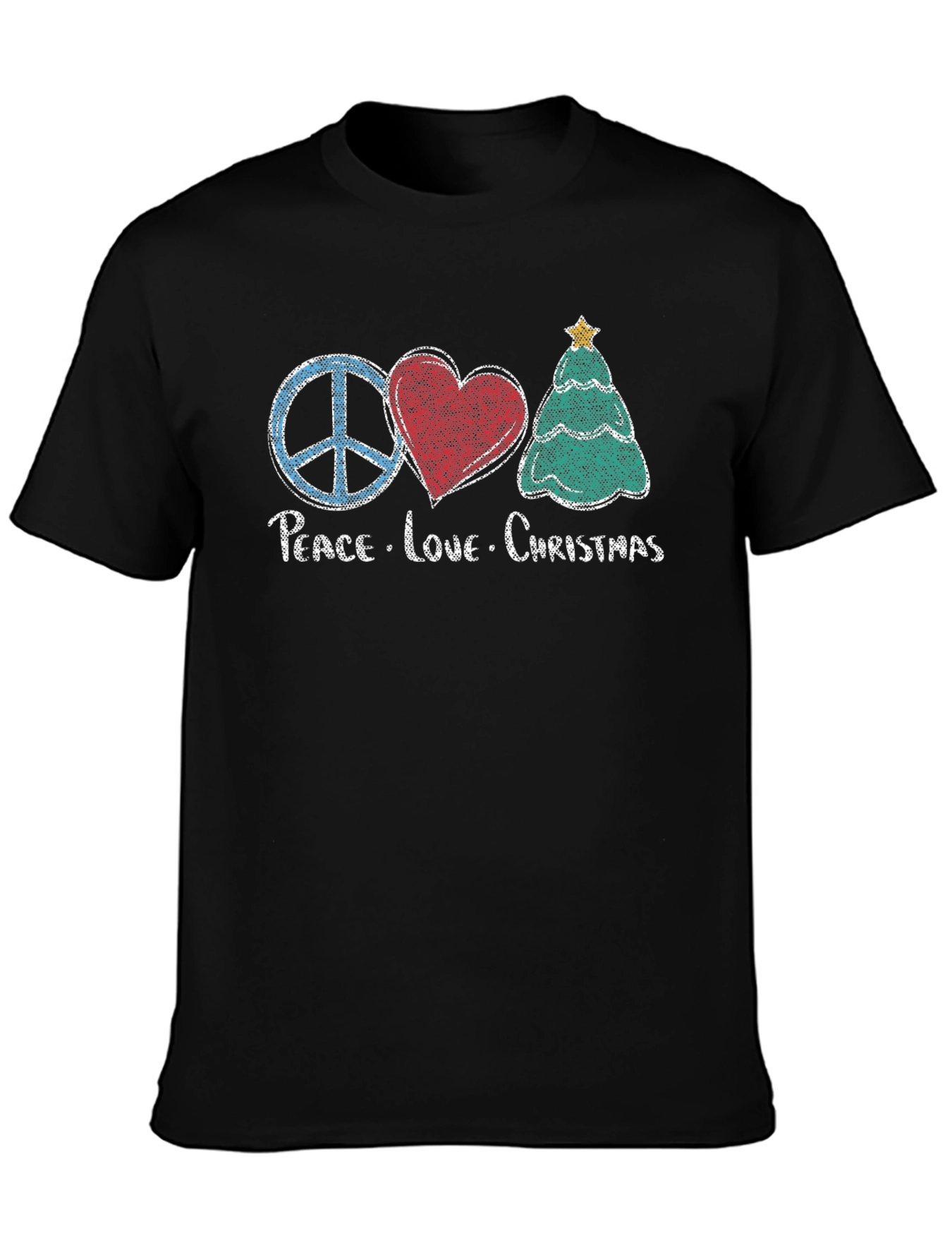 Peace Love Christmas Graphic T-Shirt