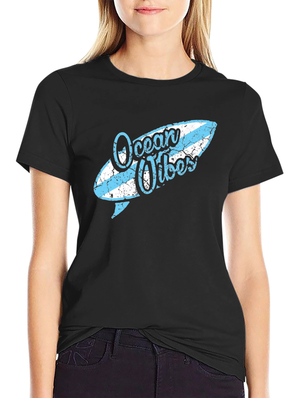 Ocean Vibes Surfboard Graphic Tee