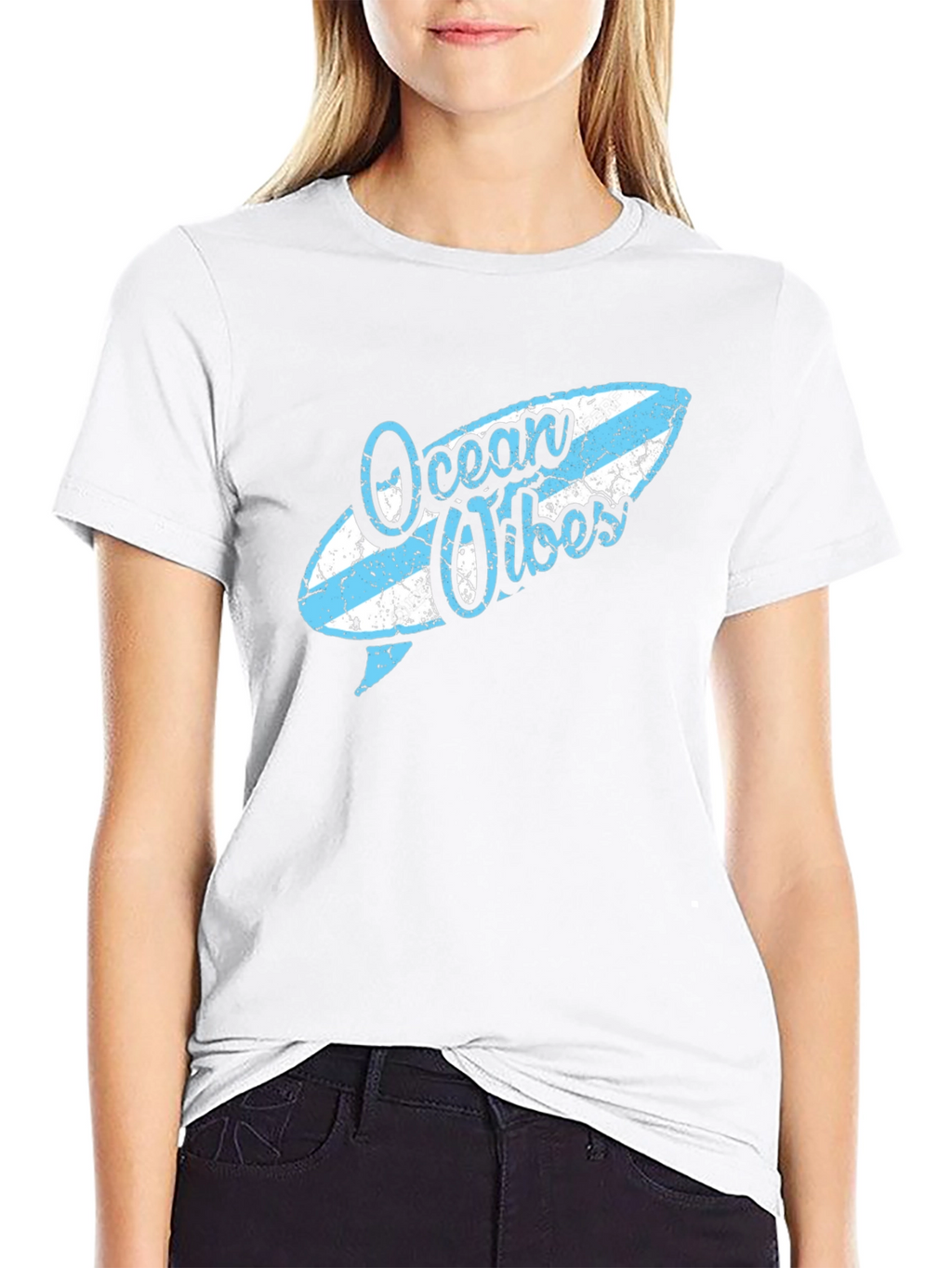 Ocean Vibes Surfboard Graphic Tee