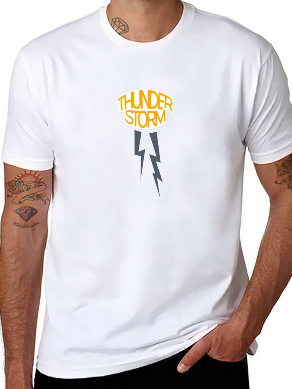 Thunderstorm Graphic Tee - Dark Cotton Shirt