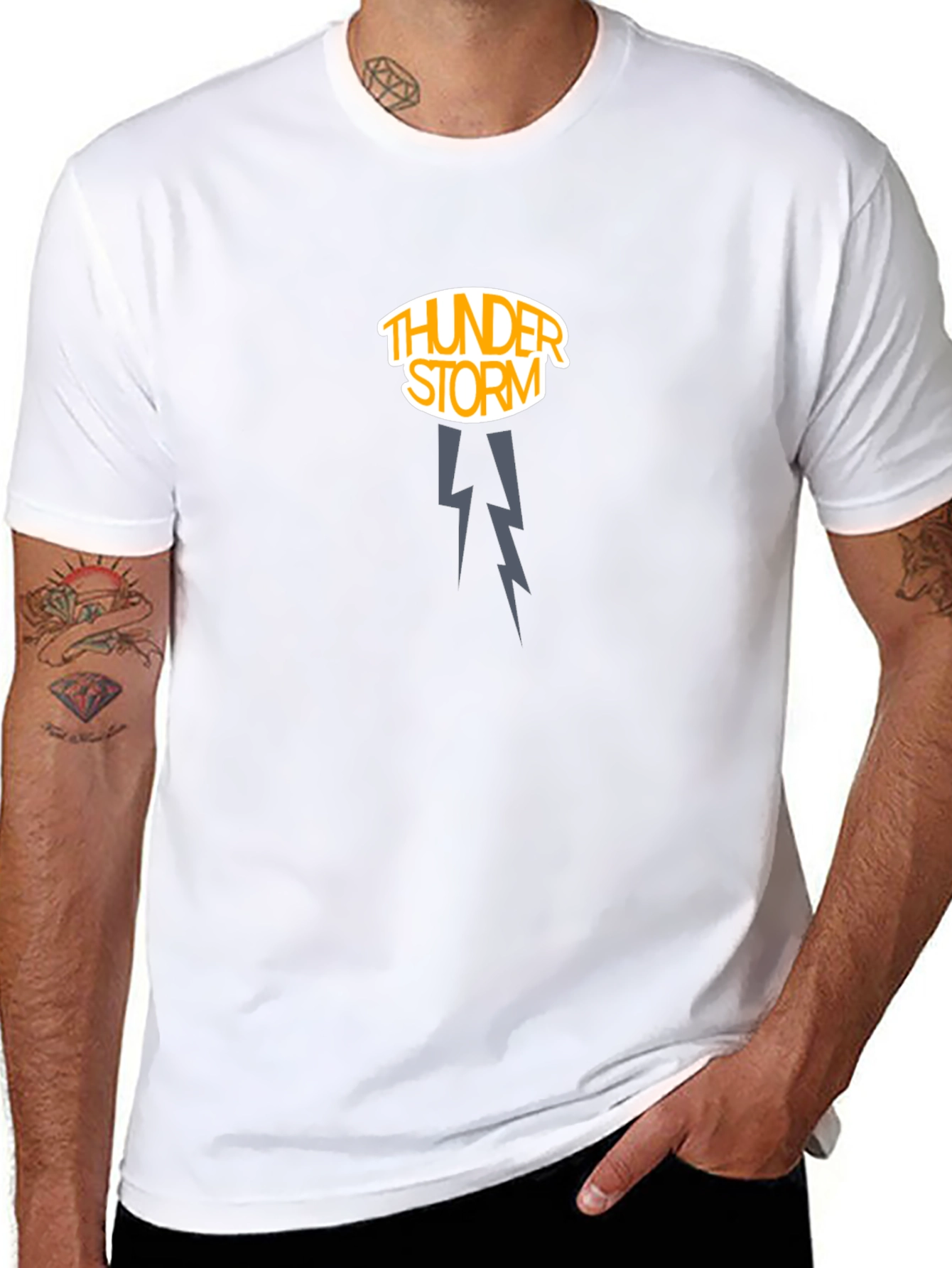 Thunderstorm Graphic Tee - Dark Cotton Shirt