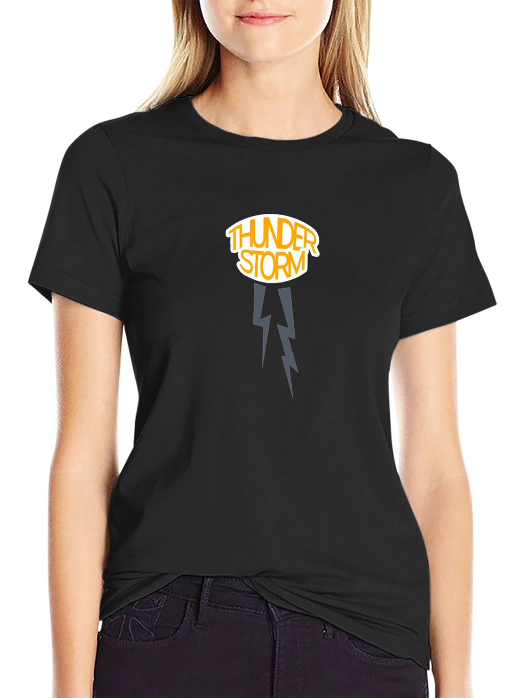 Thunderstorm Graphic Tee - Dark Cotton Shirt