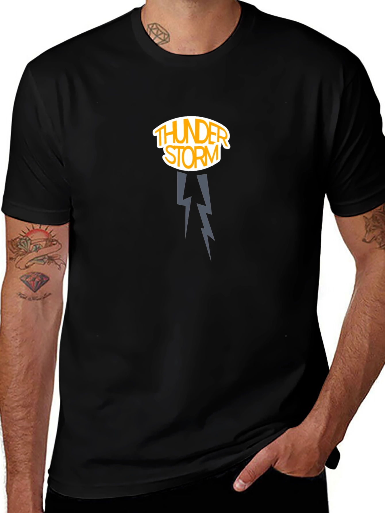 Thunderstorm Graphic Tee - Dark Cotton Shirt