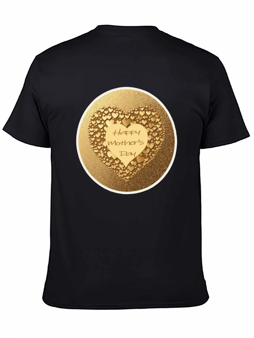 Happy Mothers Day Gold Heart Tee