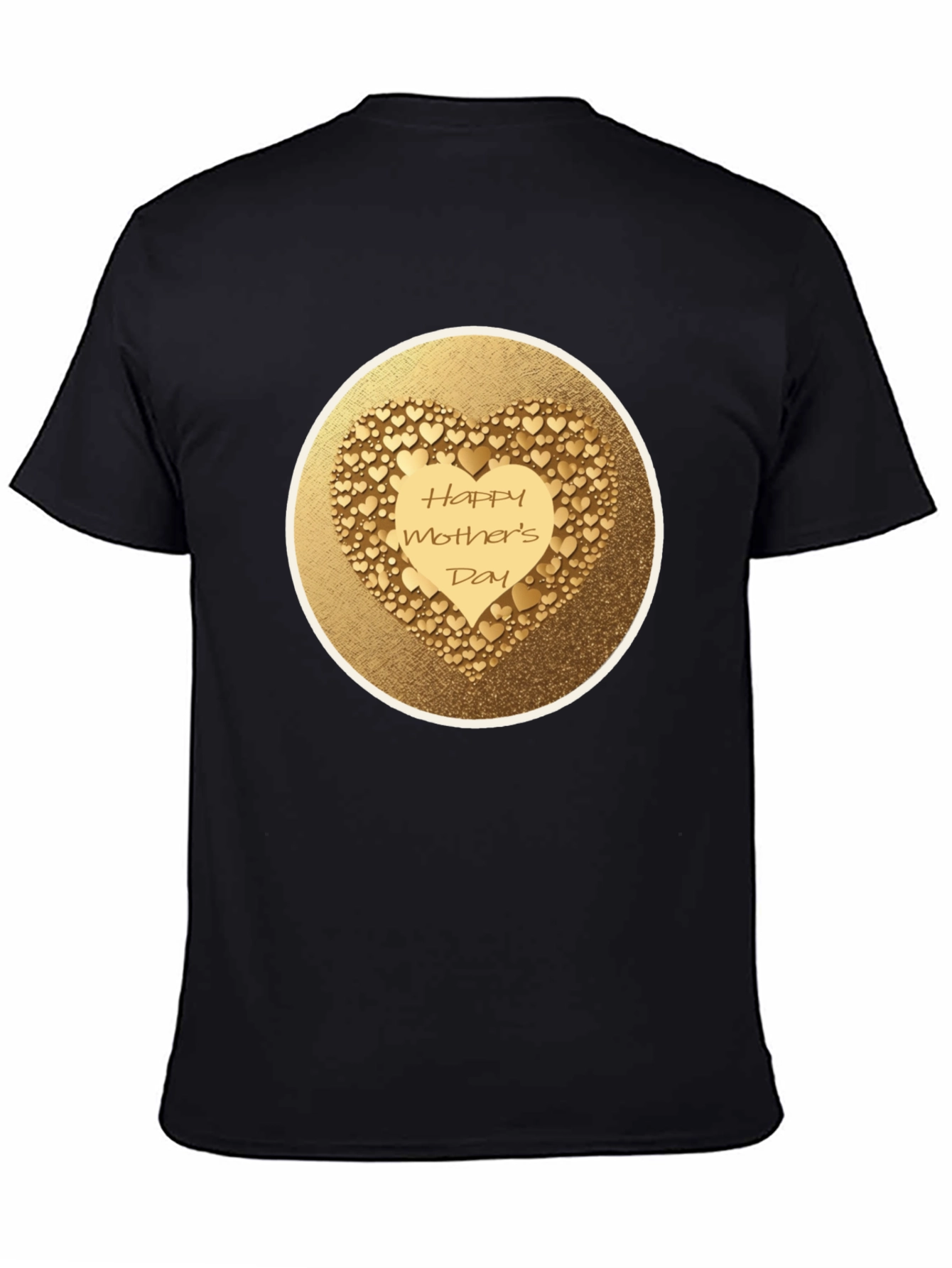 Happy Mothers Day Gold Heart Tee