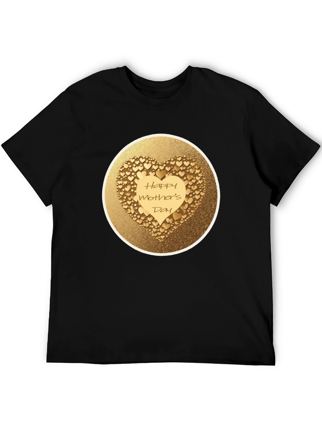 Happy Mothers Day Gold Heart Tee