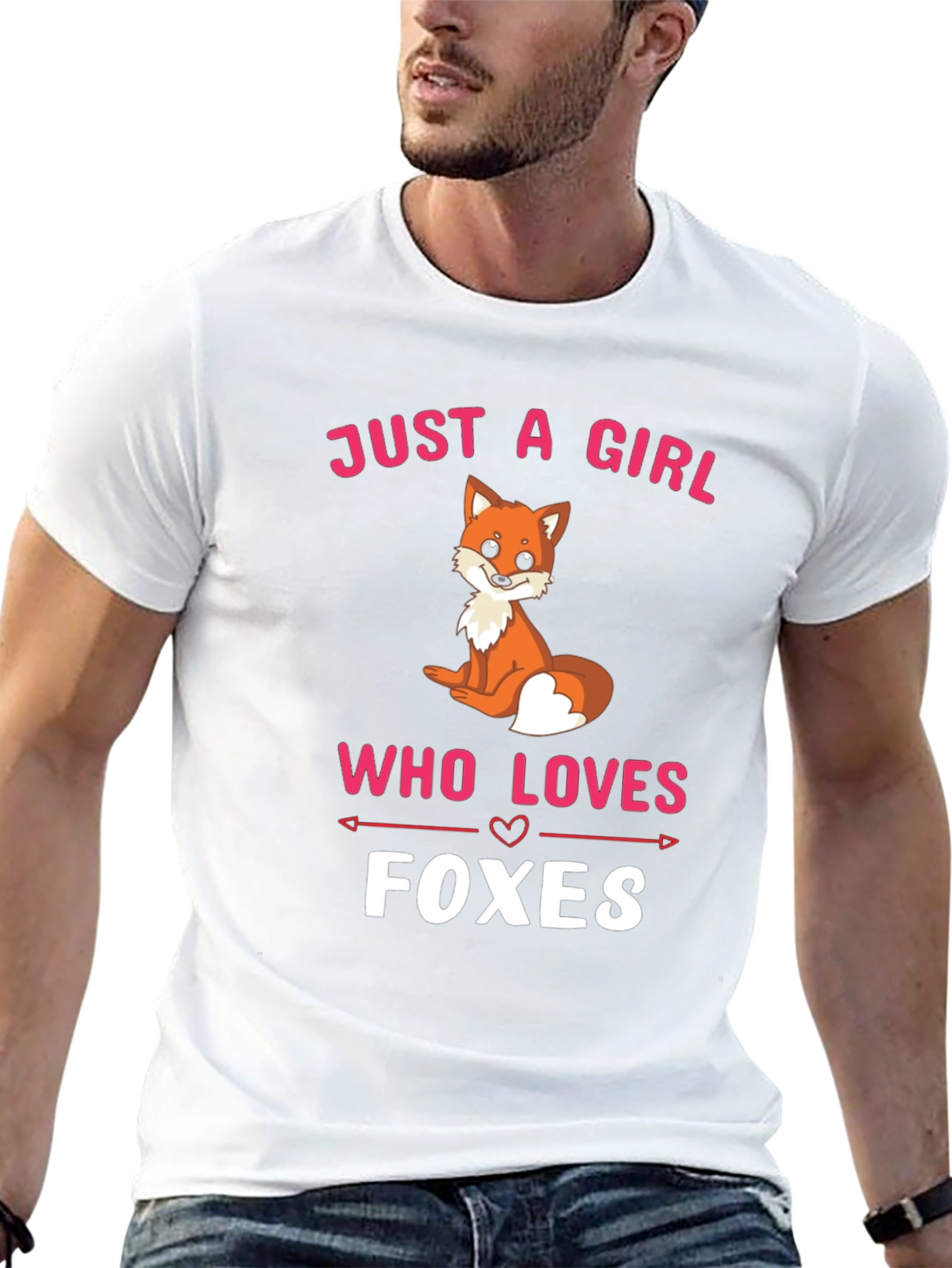 Just a Girl Who Loves Foxes Black T-Shirt