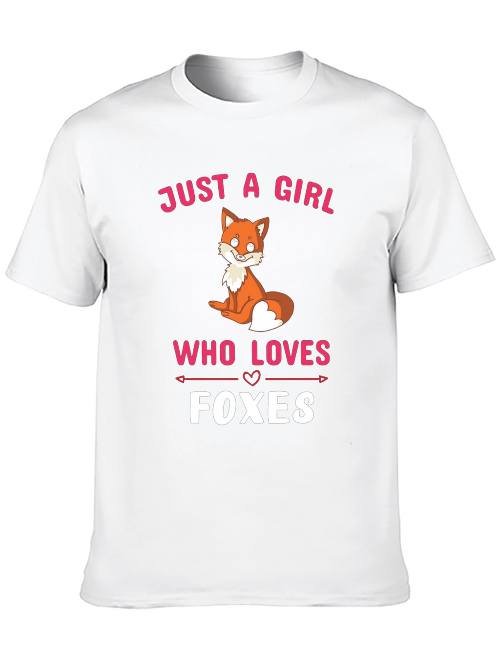 Just a Girl Who Loves Foxes Black T-Shirt