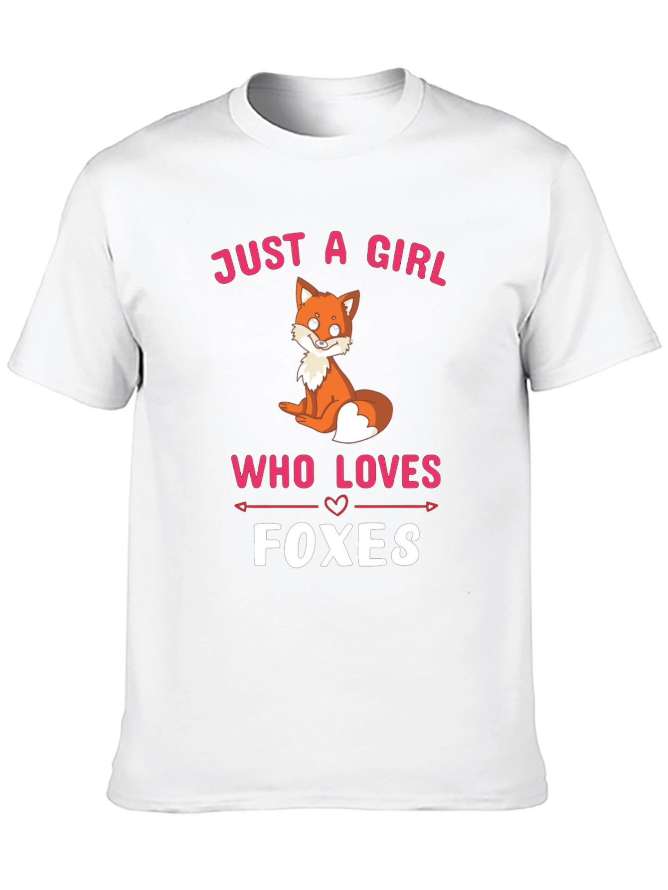 Just a Girl Who Loves Foxes Black T-Shirt