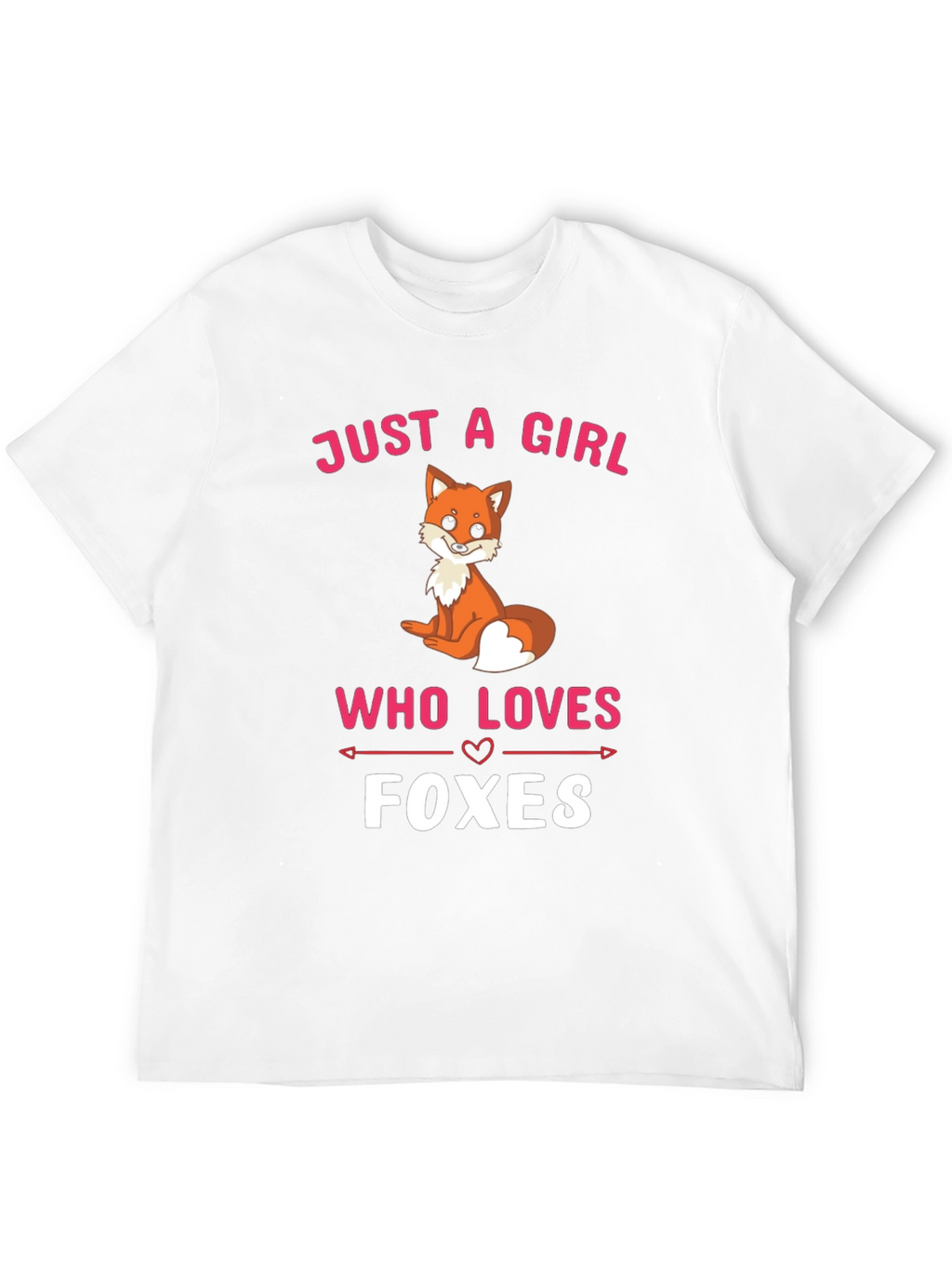 Just a Girl Who Loves Foxes Black T-Shirt