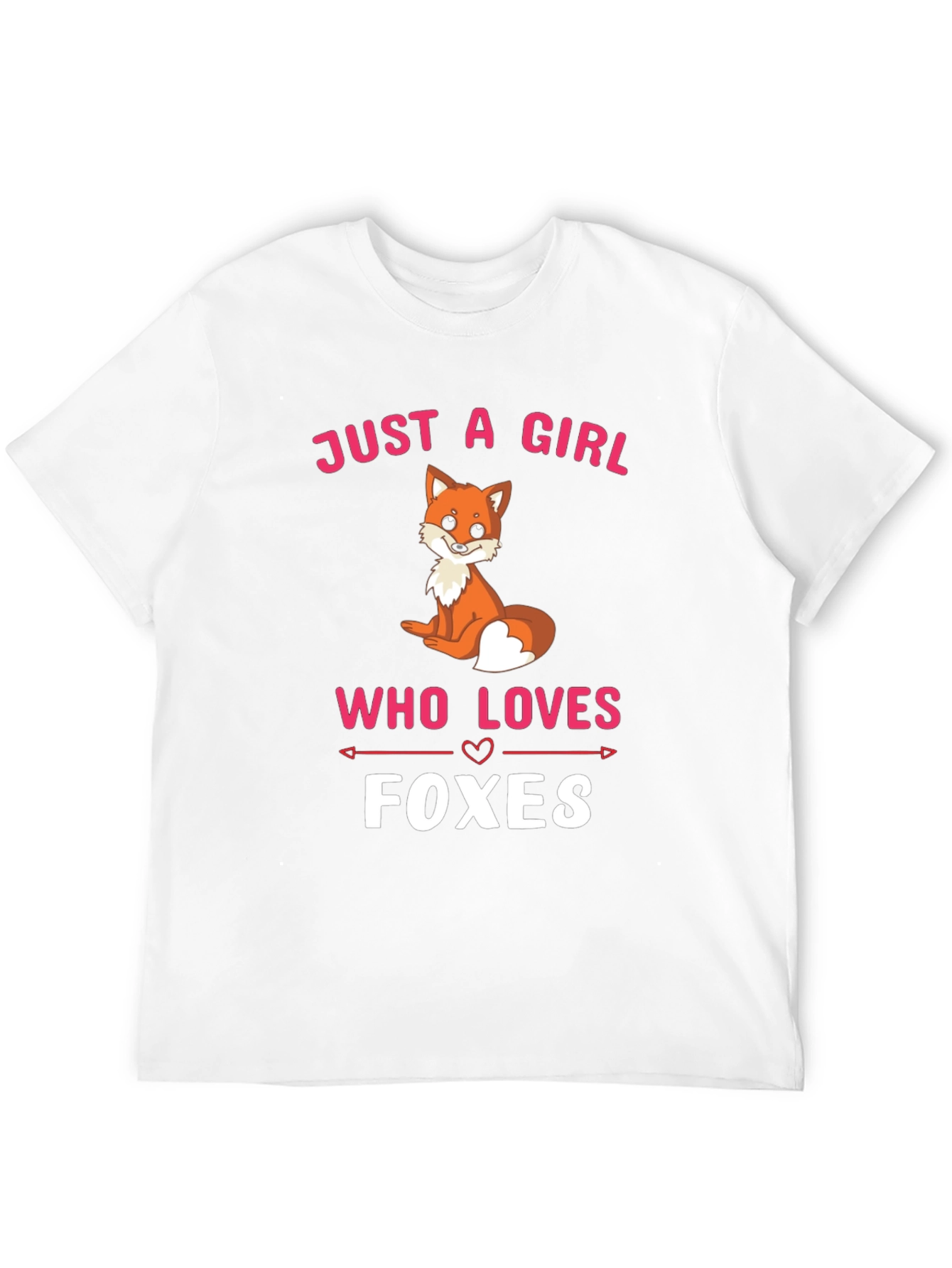Just a Girl Who Loves Foxes Black T-Shirt