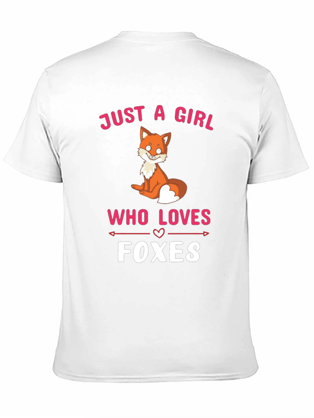 Just a Girl Who Loves Foxes Black T-Shirt