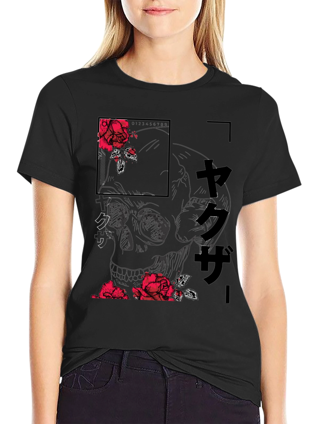 Skull and Rose Graphic Tee - Modern Streetwear Shirt