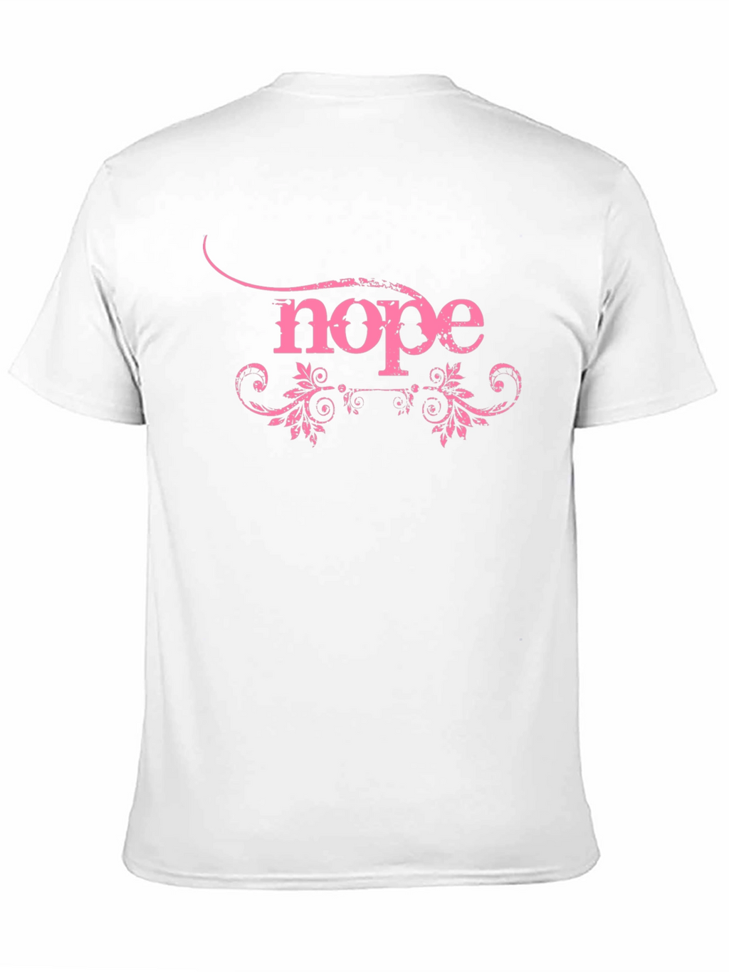 Nope Graphic Tee - Pink Text Design