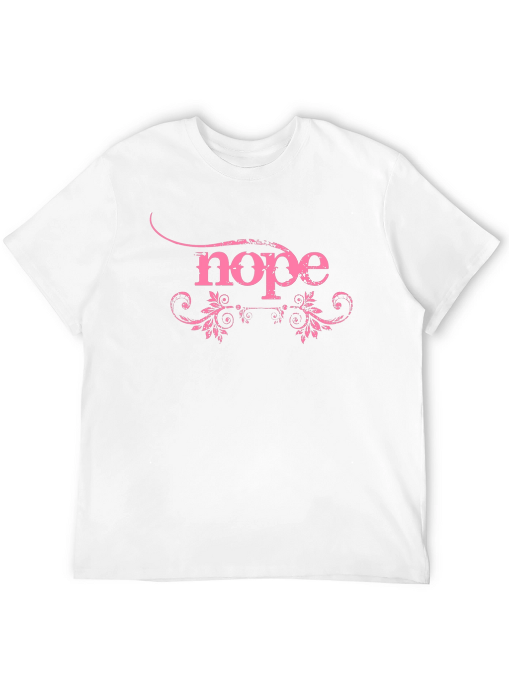 Nope Graphic Tee - Pink Text Design