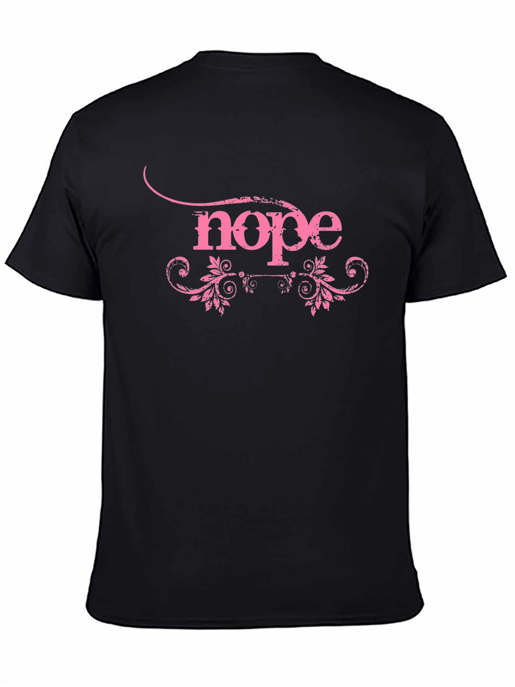 Nope Graphic Tee - Pink Text Design