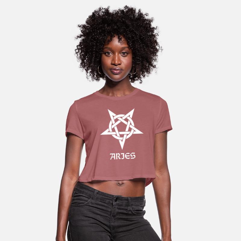 ARIES Pagan Wiccan Pentagram T-Shirt Design
