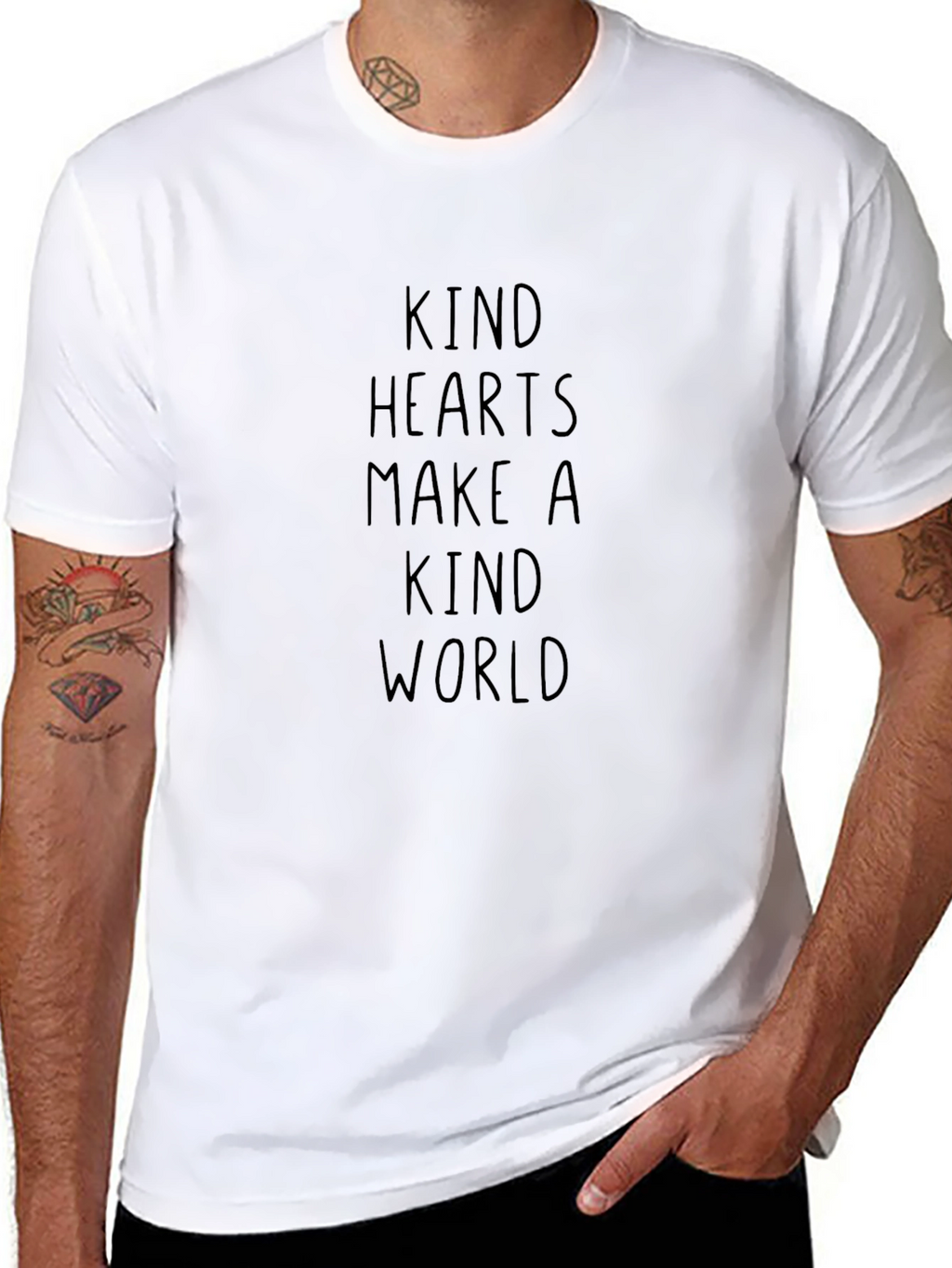 Kind Hearts Graphic Tee - Positive Message