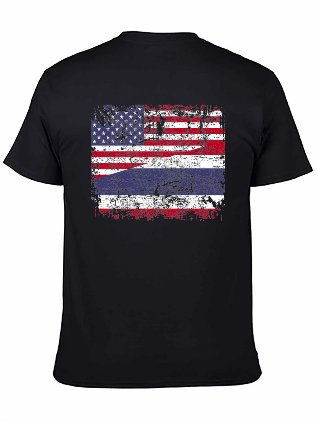 USA Thailand Flag Graphic Tee - Distressed Print T-Shirt