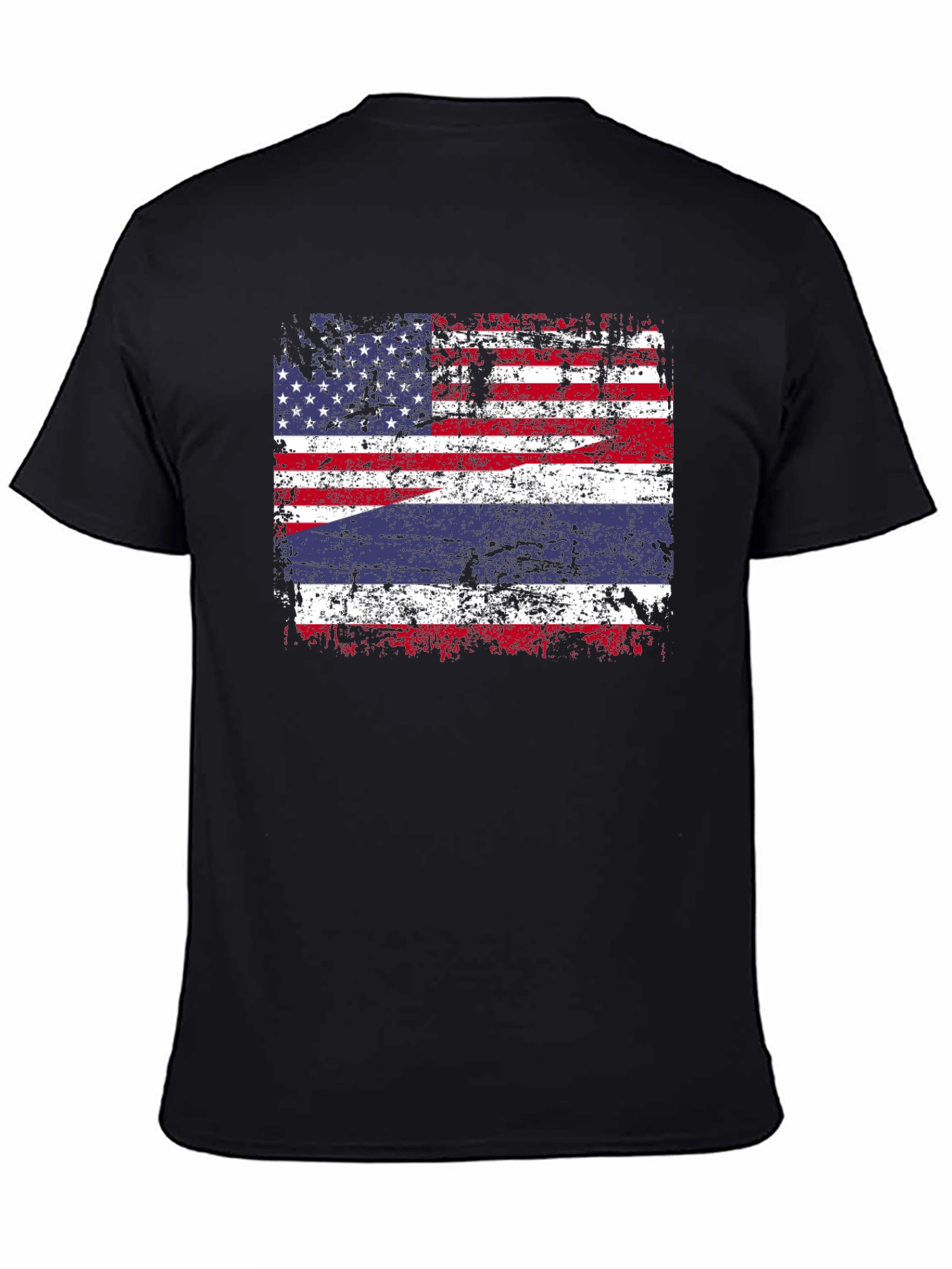 USA Thailand Flag Graphic Tee - Distressed Print T-Shirt