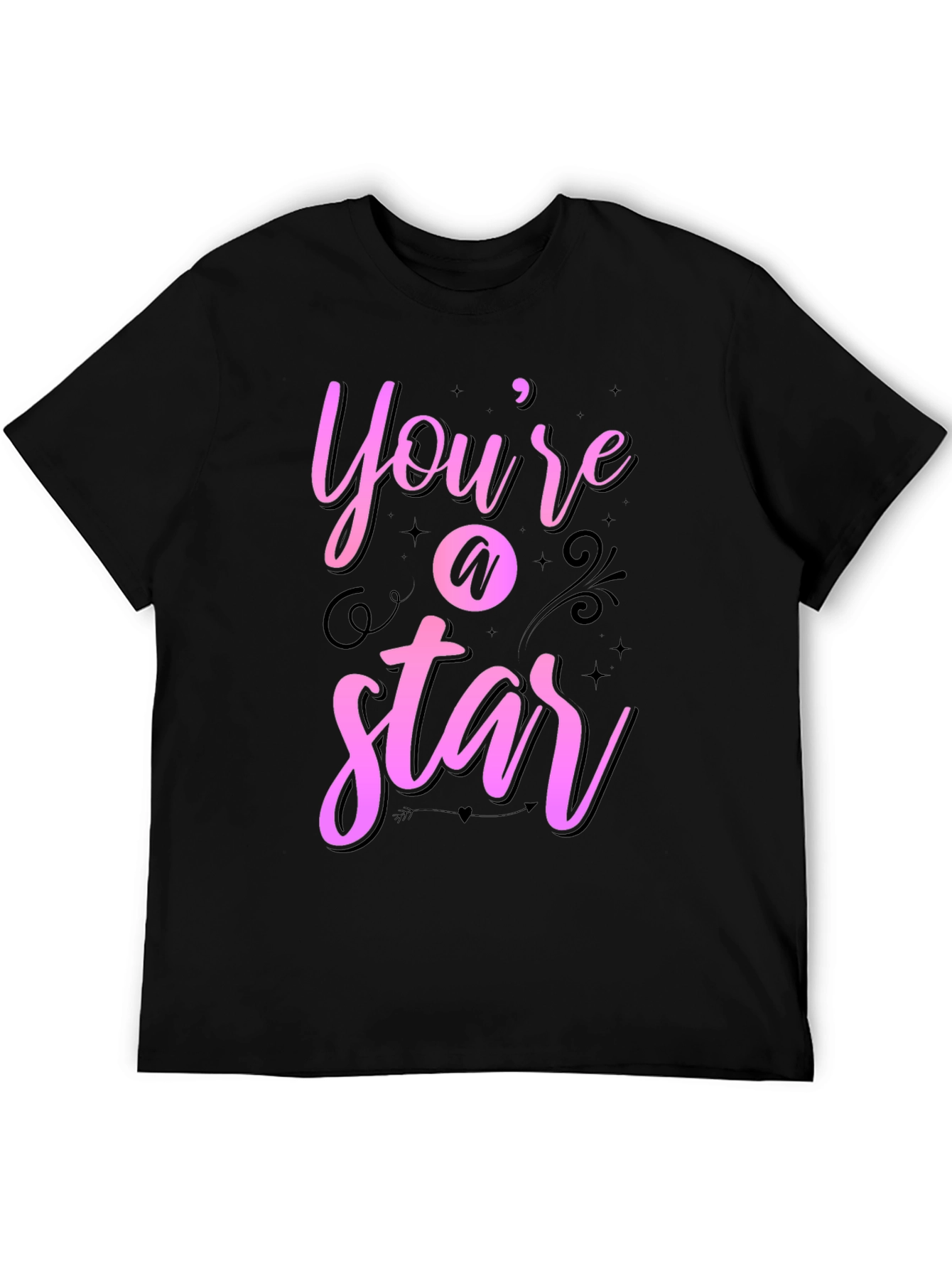 Youre A Star Graphic Tee - Black Casual Shirt